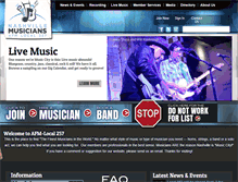 Tablet Screenshot of nashvillemusicians.org